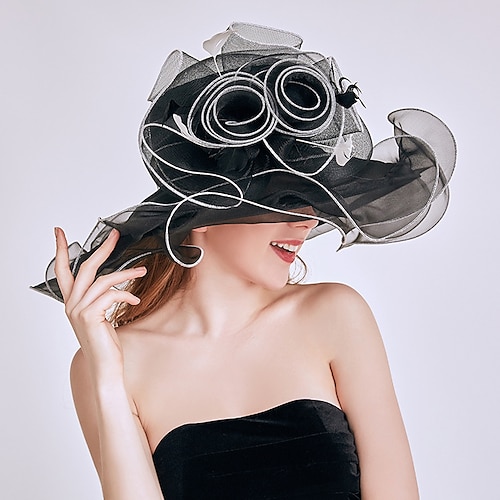 

Hats Fancy Plain Casual Holiday Elegant With Flower Headpiece Headwear