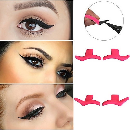 

4 pcs/Set New 1 Pair Cat Eye Eyeliner Stamp Eyeshadow Cosmetic Easy To Makeup Wing Style Tools Eye Liner Stamping Stencil Tools