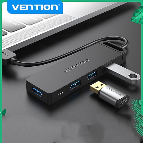 

VENTION USB 2.0 Hubs 6 Ports 6-in-1 USB Hub with USB 3.0 SD Card TF Card 5V / 2A Power Delivery For Laptop PC Tablet