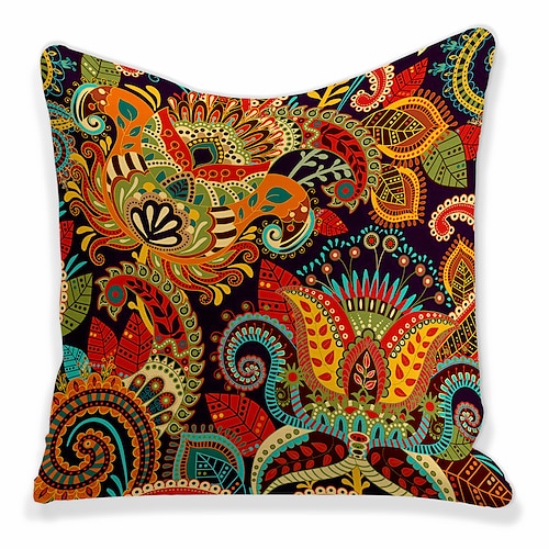 

Paisley Bandanna Double Side Cushion Cover 1PC Soft Decorative Square Throw Pillow Cover Cushion Case Pillowcase for Bedroom Livingroom Superior Quality Machine Washable Outdoor Indoor Cushion for Sofa Couch Bed Chair