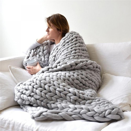 

Microfiber All Season For Couch Chair Sofa Bed Picnic Throw Blanket Solid Soft Fluffy Warm Cozy Plush Autumn Winter