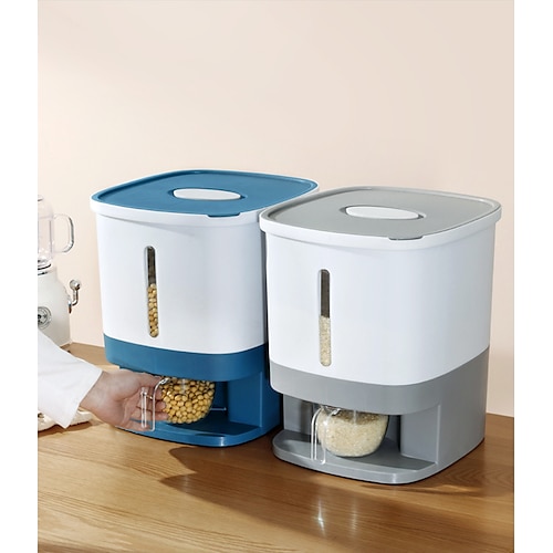 

20 Kg Automatic Rice Output Food Grade Insect-proof and Moisture-proof Sealed Rice Storage Box Automatic Metering Nordic Style