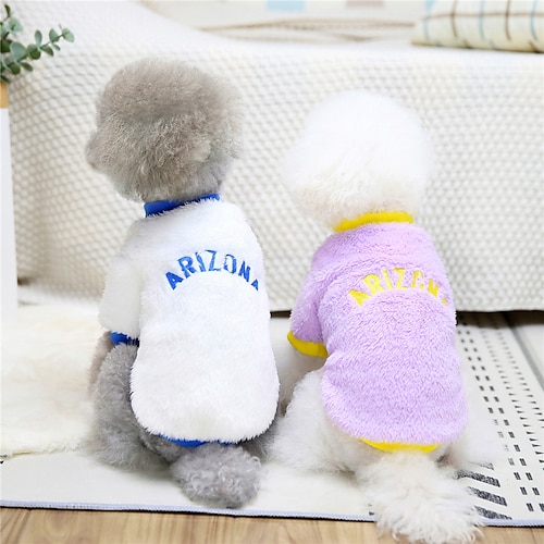 

Dog Cat Sweater Solid Colored Quotes & Sayings Adorable Cute Dailywear Casual / Daily Winter Dog Clothes Puppy Clothes Dog Outfits Warm Purple Pink White Costume for Girl and Boy Dog Cotton S M L XL