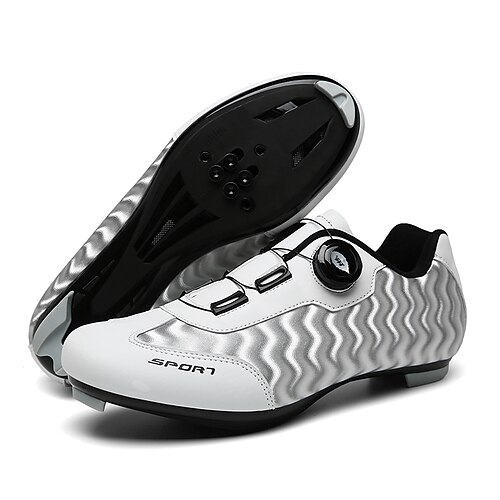 

Adults' Bike Shoes Mountain Bike Shoes Road Bike Shoes Nylon Anti-Slip Cushioning Breathable Mountain Bike MTB Road Cycling Cycling / Bike White Black Red Men's Women's Cycling Shoes