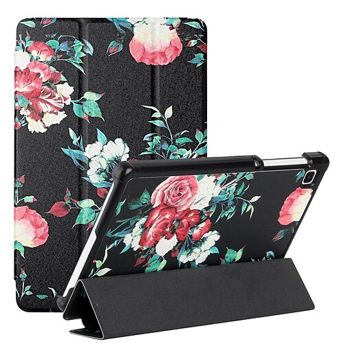 

Tablet Case Cover For Samsung Galaxy Tab A 8.0"" Trifold Stand Magnetic Smart Auto Wake / Sleep Graphic Butterfly PU Leather