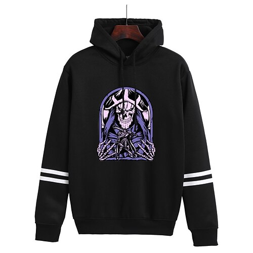 

Overlord Momonga Ainz Ooal Gown Anime Cartoon Manga Anime Harajuku Graphic Kawaii Hoodie For Men's Women's Unisex Adults' Hot Stamping Polyster