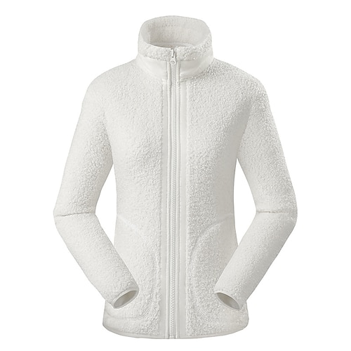 

Dame Pluss størrelse Teddyfrakk Lomme عادي utendørs Avslappet Langermet Høy krage Normal Vinter Høst Svart Hvit L XL XXL 3XL 4XL