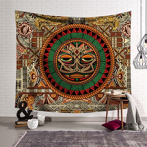 

tiki africano grande arazzo da parete art decor coperta tenda da appendere casa camera da letto soggiorno decorazione poliestere