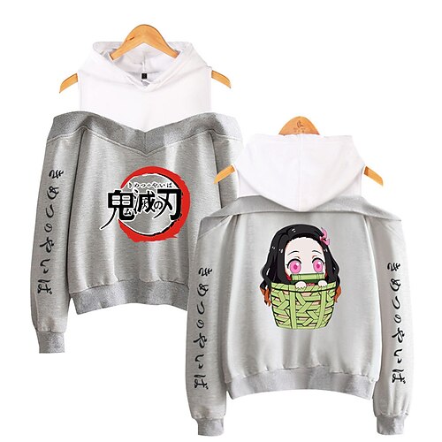 

Inspired by Demon Slayer: Kimetsu no Yaiba Kamado Nezuko Kamado Tanjirou Cartoon Manga Back To School Print Harajuku Graphic Kawaii Hoodie For Men's Women's Adults' Hot Stamping Polyster