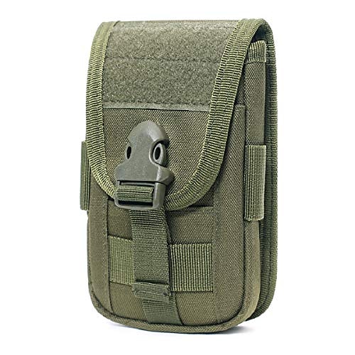 

tactical molle phone pouch waist bag holster bag edc utility gadget belt waist pack pocket organizer (green3)