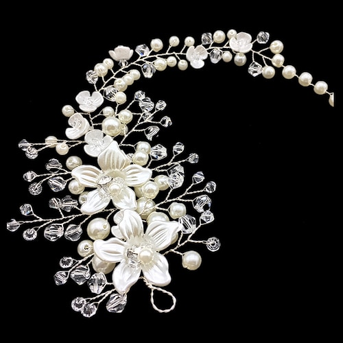 

Hair Combs Flowers Headdress Alloy Wedding Party / Evening Wedding With Imitation Pearl Headpiece Headwear