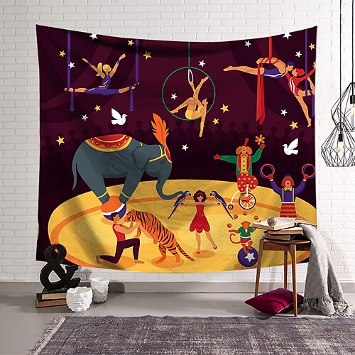 

Circus Wall Tapestry Art Decor Blanket Curtain Hanging Home Bedroom Living Room Decoration Polyester
