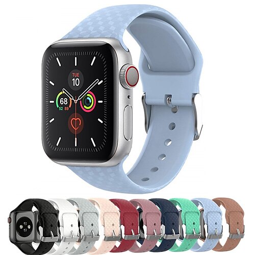 

Smart Watch Band for Apple iWatch Series 8 7 6 5 4 3 2 1 SE 38/40/41mm 42/44/45mm Silicone Smartwatch Strap Soft Breathable Classic Clasp Sport Band Replacement Wristband