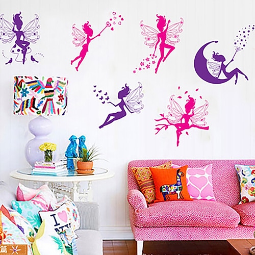 

Fanxi Color Fairy Wings Girl Children Bedroom Kindergarten Wall Paste Can Remove Tv Background 5070cm Children Bedroom Kindergarten Wall Decor