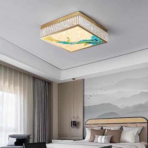 

LED Ceiling Light 50 cm Lantern Desgin Flush Mount Lights Crystal Electroplated Modern 220-240V