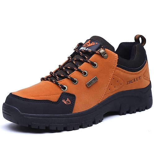 

Men's Trainers Athletic Shoes Sporty Look Sporty Casual Outdoor Daily Walking Shoes Trail Running Shoes PU Non-slipping Wear Proof Orange / Black Dark Green Brown Fall Spring