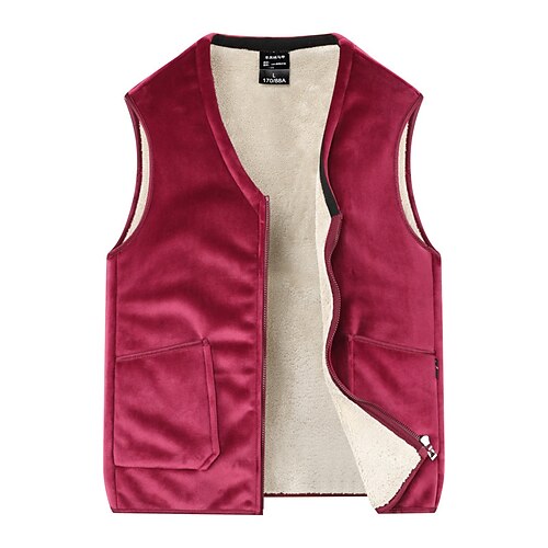 

Men's Fishing Vest Hiking Vest Hiking Fleece Vest Fleece Winter Outdoor Thermal Warm Windproof Fleece Lining Quick Dry Outerwear Winter Jacket Coat Skiing Ski / Snowboard Fishing 666 black 669 black
