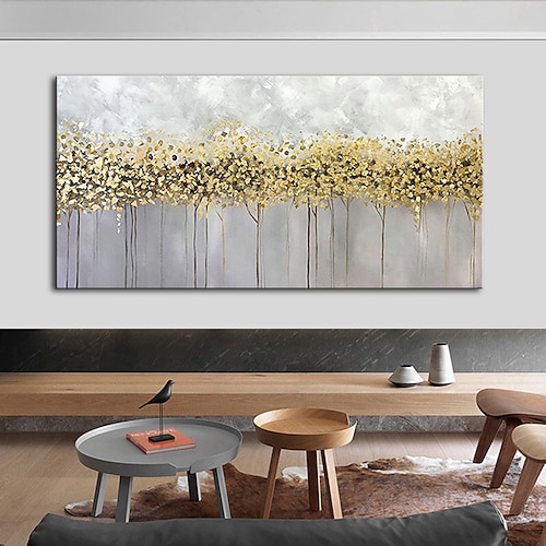 

pintura a óleo artesanal pintada à mão arte na parede mintura moderna abstrata árvore flores paisagem decoração da casa decoração tela enrolada sem moldura não esticada