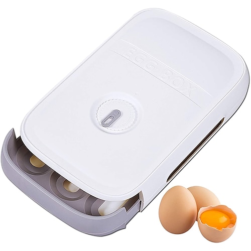 

Household Egg Storage Boxes Portable Drawer Type Stackable 18-21 Eggs Container Egg Tray Kitchen Food Arrangement Rack Refrigerator Rolling Drawer Egg Fresh-Keeping Box