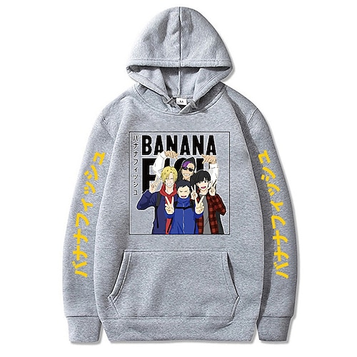 

Inspired by Banana Fish Ash Lynx Eiji Okumura Shorter Wong Cartoon Manga Back To School Print Harajuku Graphic Kawaii Hoodie For Men's Women's Adults' Hot Stamping Polyster