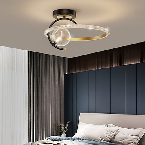 

LED Ceiling Light New Modern Simple Room Lamp Nordic Black Gold Net Red Creative Master Bedroom Led Ceiling Lamp