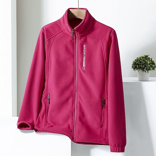 

Women's Hiking Windbreaker Hiking Fleece Jacket Winter Outdoor Thermal Warm Windproof Fleece Lining Quick Dry Outerwear Winter Jacket Trench Coat Skiing Ski / Snowboard Fishing Female black Female