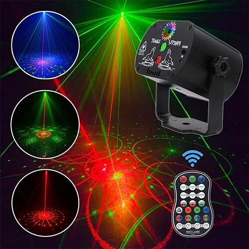 Laser Bühnenlicht Projektor RGB LED Party Disco Bühnenbeleuchtung Muster 2021 DE 
