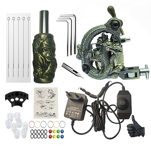 

BaseKey Professional Tattoo Kit Tattoo Machine - 1 pcs Tattoo Machines, Professional Cast Iron 12 W Coil Tattoo Machine