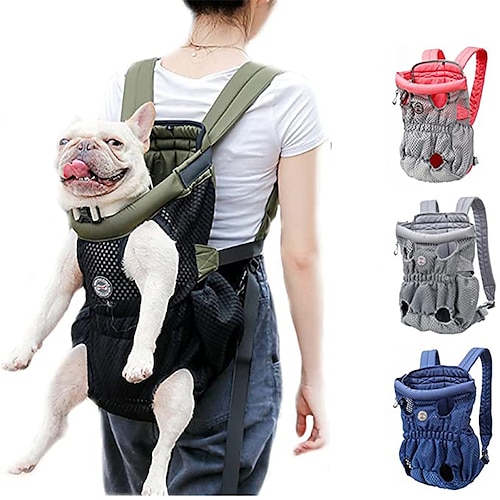 

Pet Carrier Backpack, Adjustable Pet Front Cat Dog Carrier Backpack Travel Bag, Legs Out, Easy-Fit for Traveling Hiking Camping for Small Dogs Cats Puppies