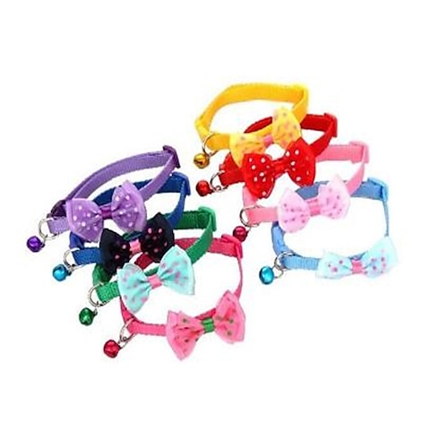 

chien chat animaux collier mignon et câlin polyester violet bleu rose 1 pc colliers de chien pour chiens de taille moyenne