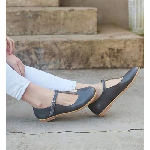 Women's Flats Flat Heel Round Toe PU 