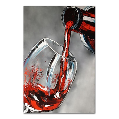 

Oil Painting Handmade Hand Painted Wall Art Mintura Modern Abstract Wine Bottle for Home Decoration Decor Rolled Canvas No Frame Unstretched