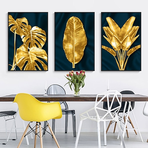 

Wall Art Canvas Prints Painting Artwork Picture Plant Gold Home Decoration Decor Rolled Canvas No Frame Unframed Unstretched