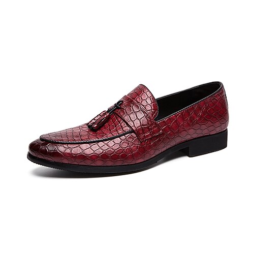 

Per uomo Mocassini e Slip-Ons Mocassini di nappa Formale Giornaliero PU Che assorbe gli urti Prova di usura Nero Borgogna Marrone Autunno Primavera
