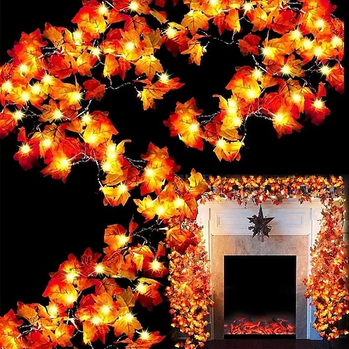 

LED String Light Maple Leaf LED Fairy String Lights 3M-20LEDs 1.5M-10LEDs Battery or USB Operation Garland Light Christmas Party Home Garden Holiday Patio Decoration
