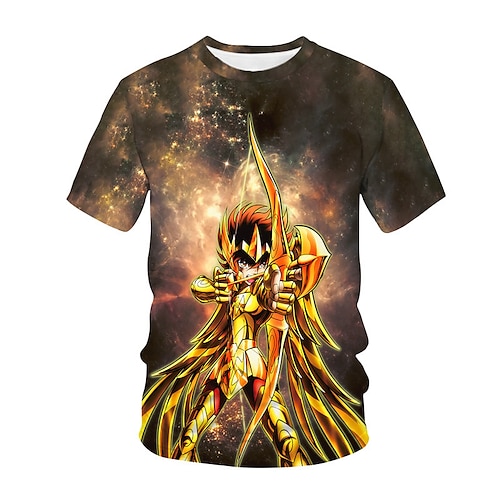 

Inspired by Saint Seiya T-shirt Back To School Anime T-shirt For Men's Adults' 3D Print Terylene