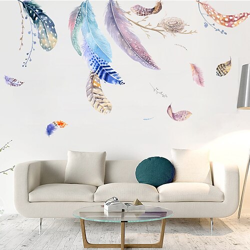 

Feather Nest Sand Wall Stickers Bedroom Living Room Removable Pre-pasted PPVC DIY Home Decoration Wall Decal Wall Decoration for bedroom living room 80140CM