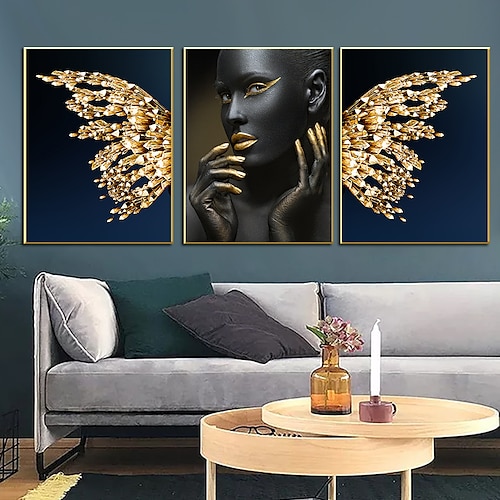 

Wall Art Canvas Prints Painting Artwork Picture Portrait Beauty Gold Home Decoration Decor Rolled Canvas No Frame Unframed Unstretched