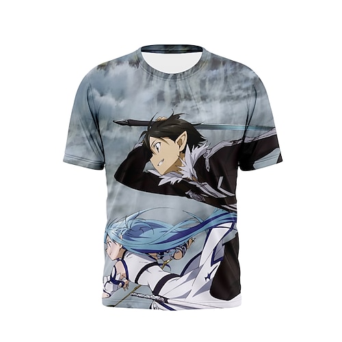 

Personagem de anime Fantasias Desenho Mangá Regresso à Escola Imprimir Harajuku Arte Gráfica Kawaii Camiseta Para Homens Mulheres Adulto Impressão 3D 100% Poliéster