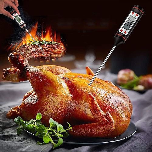 

Kitchen Digital Food Thermometer Meat Cake Candy Fry Food BBQ Dinning Temperature Household Cooking Thermometer
