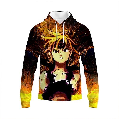 

Inspired by Seven Deadly Sins Cosplay Hoodie Cartoon Manga Anime Harajuku Graphic Kawaii Hoodie For Unisex All Couple's Kid's Adults' 3D Print 100% Polyester