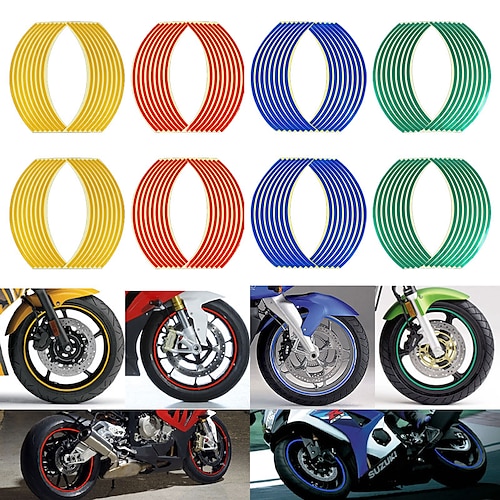 

Wheel Sticker Reflective Rim Stripe Tape Bike Motorcycle Stickers For Honda For Kawasaki Z750 Z800 For YAMAHA MT07 MT09 MT10 R1