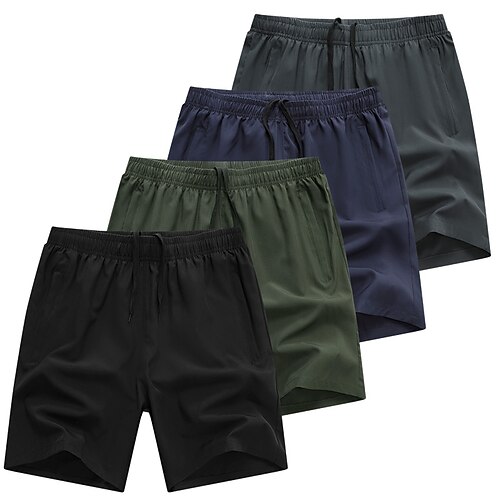 

Men's Hiking Shorts Solid Color Summer Outdoor 12 Loose Ripstop Quick Dry Lightweight Breathable Knee Length Shorts Bottoms Blue Grey Green Black Fishing Climbing Beach M L XL XXL XXXL