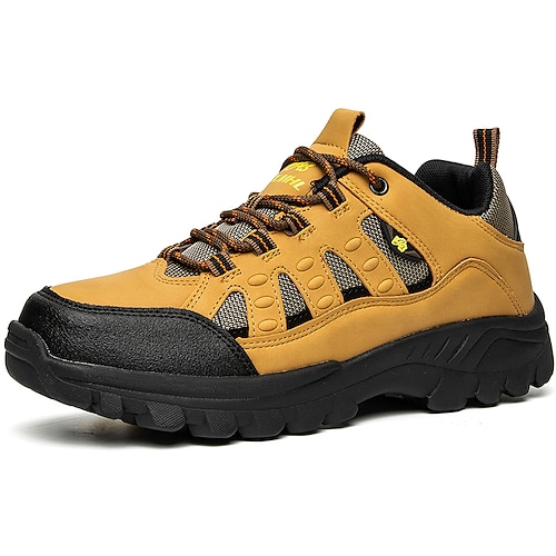 

Men's Sneakers Sporty Look Hiking Boots Sporty Casual Outdoor Athletic Hiking Shoes PU Booties / Ankle Boots Black Green Yellow Winter Fall