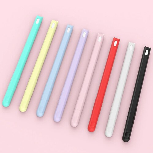 

Silicone Case for Apple Pencil 2nd Generation Case Holder Sleeve Skin Pocket Cover Accessories Kit for iPad Cute Soft Grip Pouch Cap Holder and 2 Protective Nib Covers