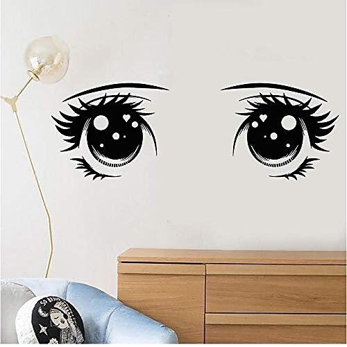 

wall stickers vinyl wall decals home decor cartoon anime girl big eye vinyl wall decals home decor bedroom art wall stickers removable 107x43cm