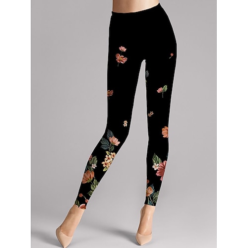 

Women's Leggings Blue Purple Gray Mid Waist Fashion Sports & Outdoors Leisure Sports Weekend Print Stretchy Ankle-Length Comfort Print S M L XL XXL / Skinny