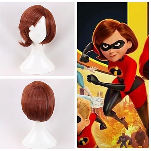 

os incríveis helen parr elastigirl peruca short bob cosplay peruca só para mulheres