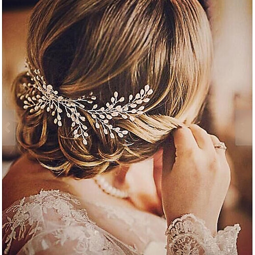 

Hair Combs Flowers Headdress Alloy Wedding Special Occasion Cute With Imitation Pearl Headpiece Headwear