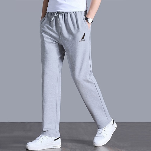 

Men's Cargo Pants Sweatpants Joggers Trousers Pants Trousers Drawstring Elastic Waist Straight Leg Solid Color Plain Patterned Outdoor Sports Full Length Daily Leisure Sports Casual / Sporty